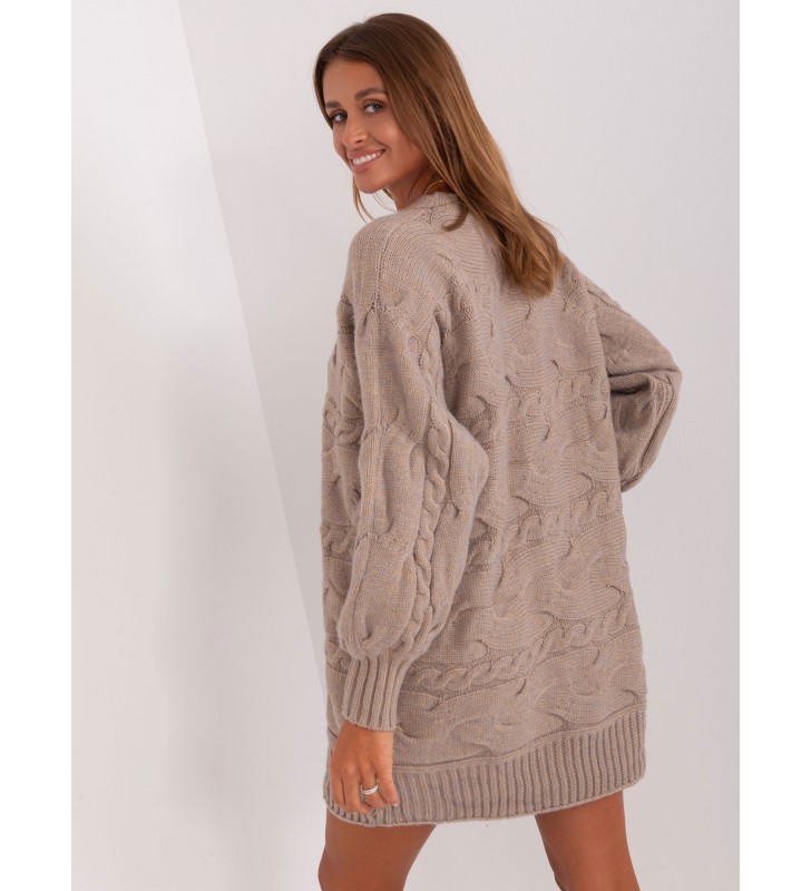 Sweter dzianinowa AT-SW-2367.76P ciemny bezowy