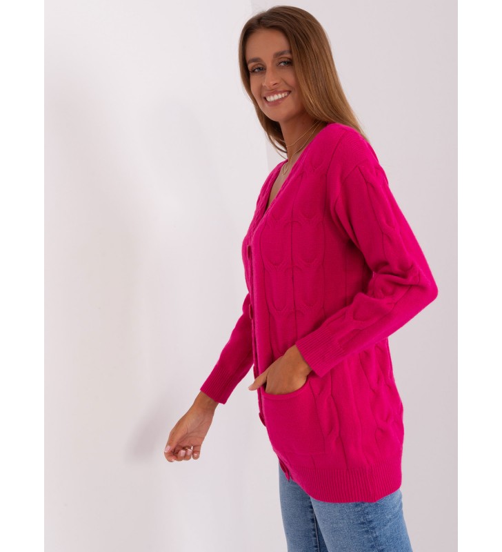 Sweter rozpinany AT-SW-2241.36P fuksjowy