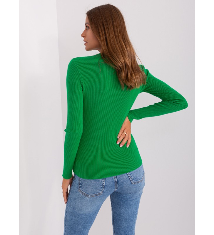 Sweter klasyczny PM-SW-Y-0078.87 zielony