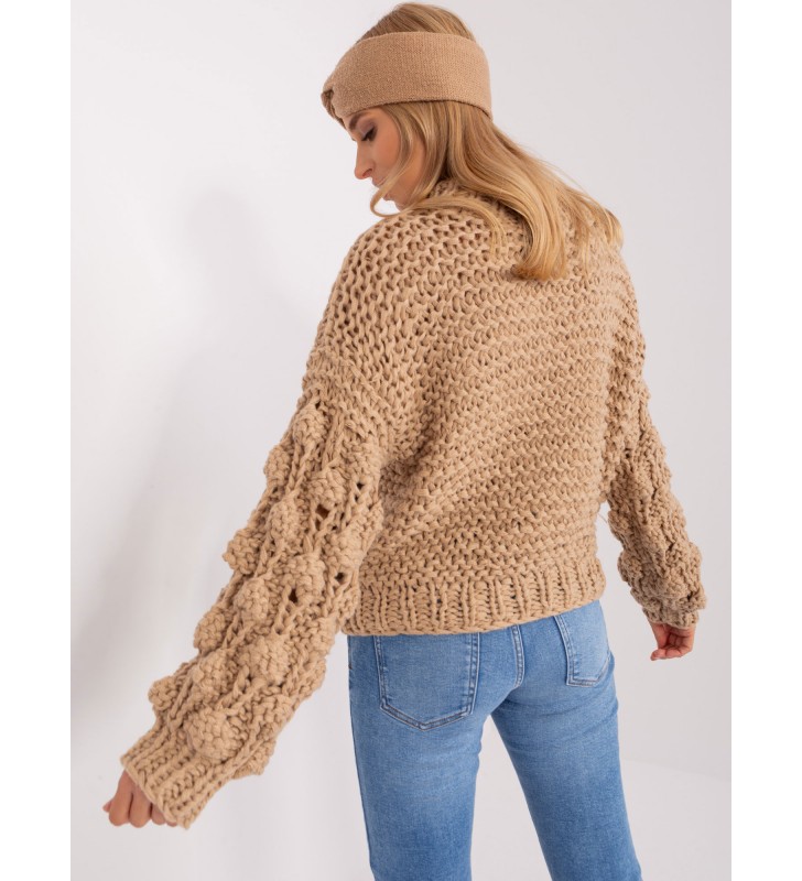 Sweter oversize AT-SW-2382.97P beżowy