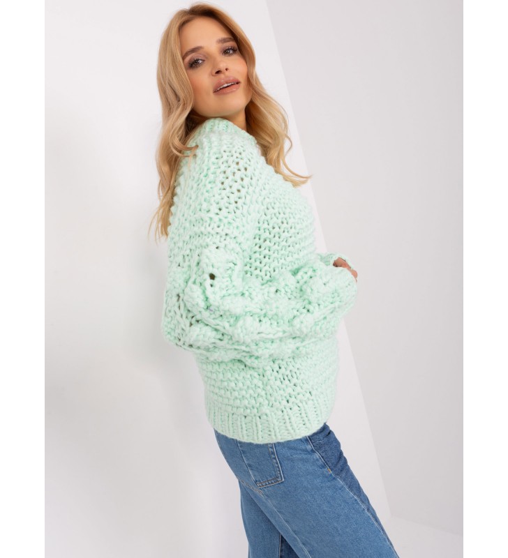 Sweter oversize AT-SW-2382.97P mietowy