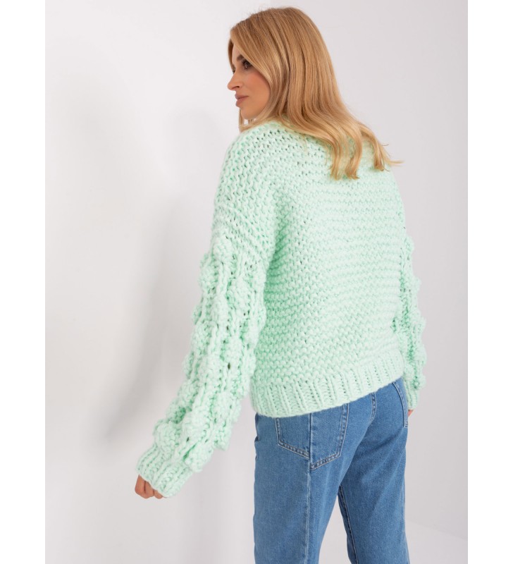 Sweter oversize AT-SW-2382.97P mietowy