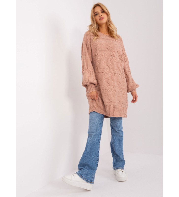 Sweter dzianinowa AT-SW-2367.76P ciemny różowy