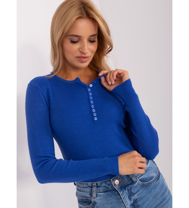 Sweter klasyczny PM-SW-Y-0078.87 ciemny niebieski