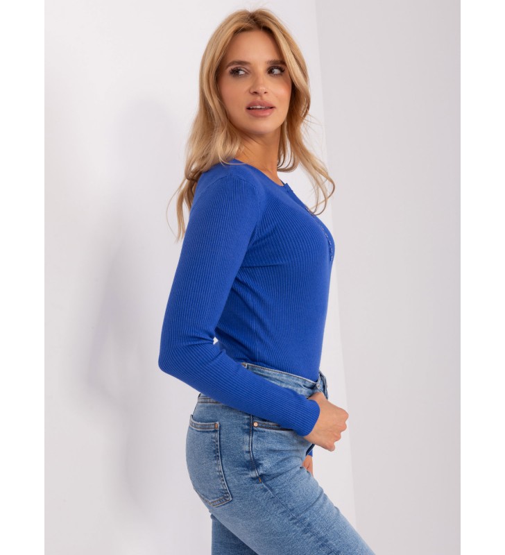 Sweter klasyczny PM-SW-Y-0078.87 ciemny niebieski