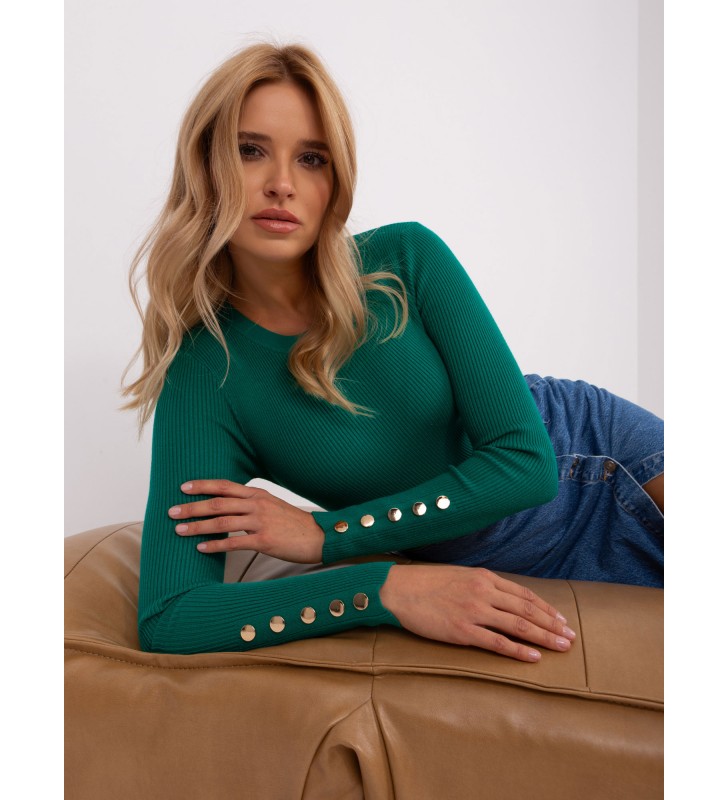 Sweter klasyczny PM-SW-PM685.39P ciemny zielony