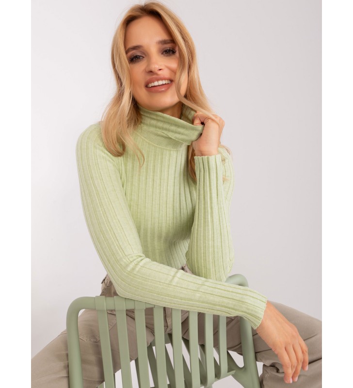 Sweter z golfem PM-SW-1087.09 pistacjowy