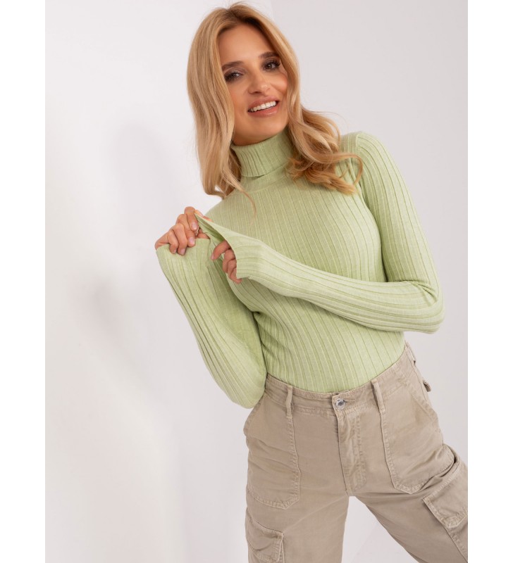 Sweter z golfem PM-SW-1087.09 pistacjowy