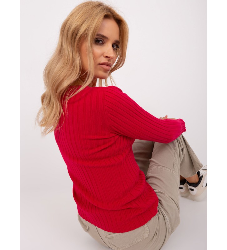 Sweter klasyczny PM-SW-PM1089.09P czerwony