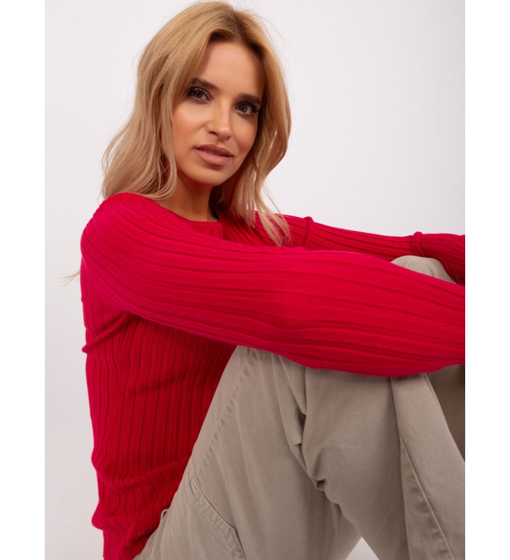 Sweter klasyczny PM-SW-PM1089.09P czerwony