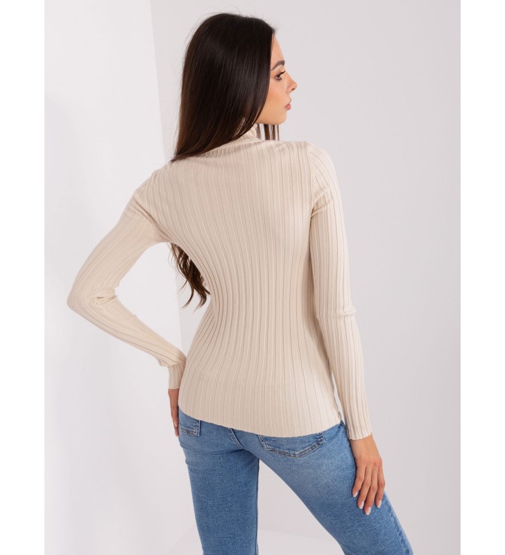 Sweter z golfem PM-SW-1087.09 jasny beżowy