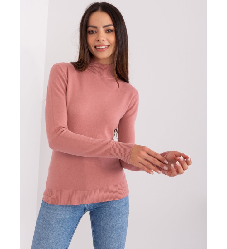 Sweter z golfem PM-SW-PM-20.05 ciemny różowy