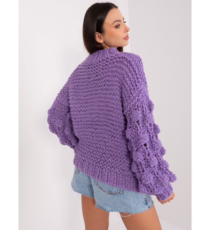 Sweter oversize AT-SW-2382.97P fioletowy