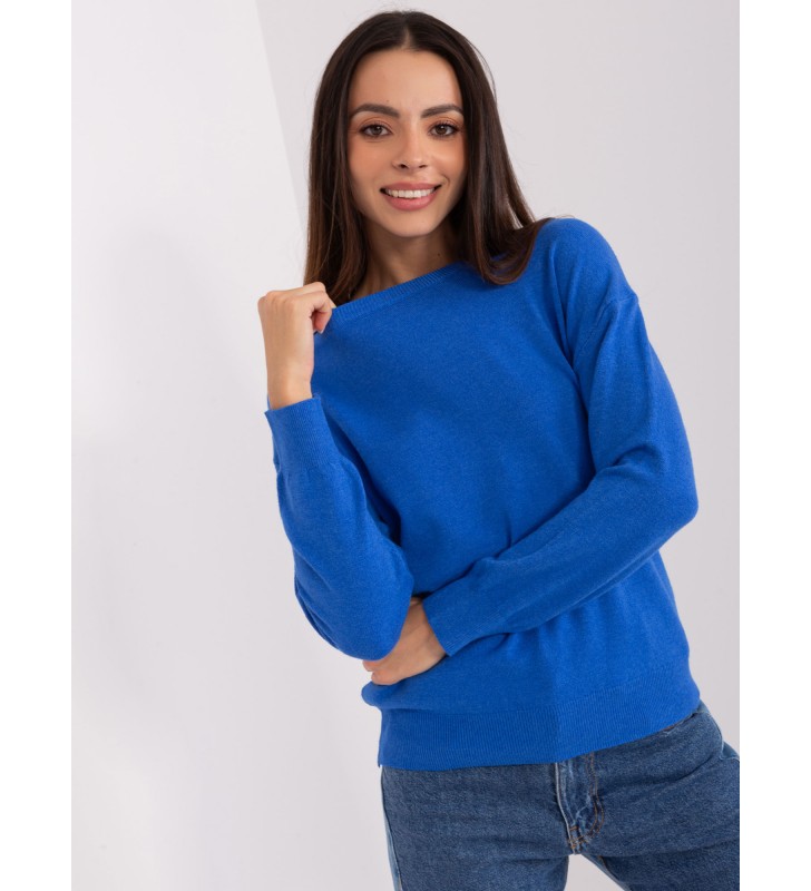 Sweter klasyczny AT-SW-2325.95P ciemny niebieski