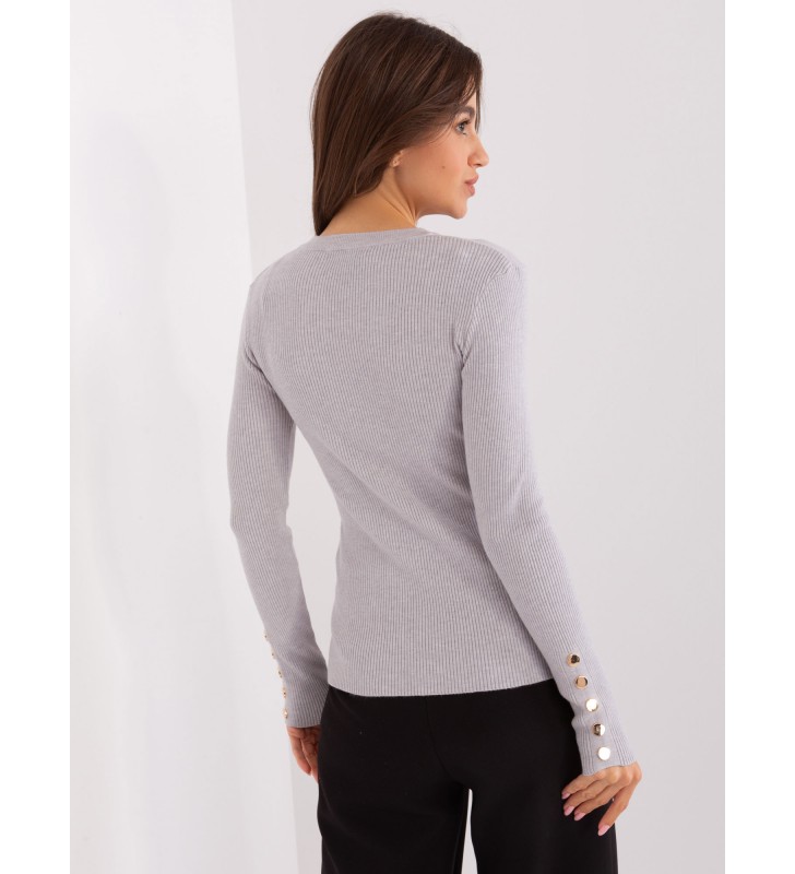 Sweter klasyczny PM-SW-PM685.39P szary