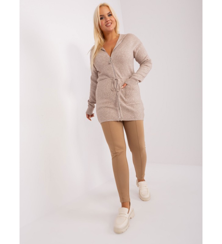 Sweter plus size PM-SW-PM-3735.25X beżowy