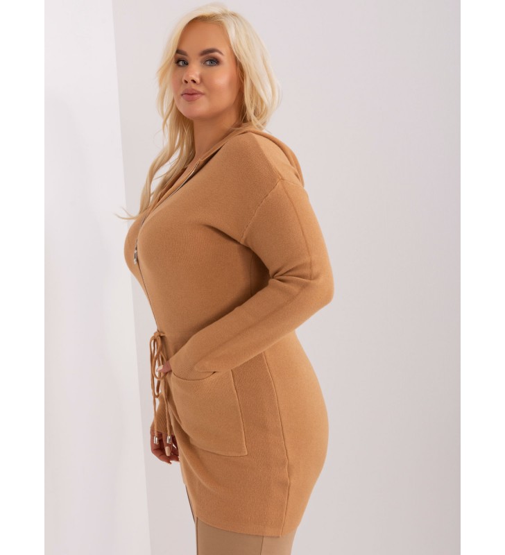 Sweter plus size PM-SW-PM-3735.25X camelowy