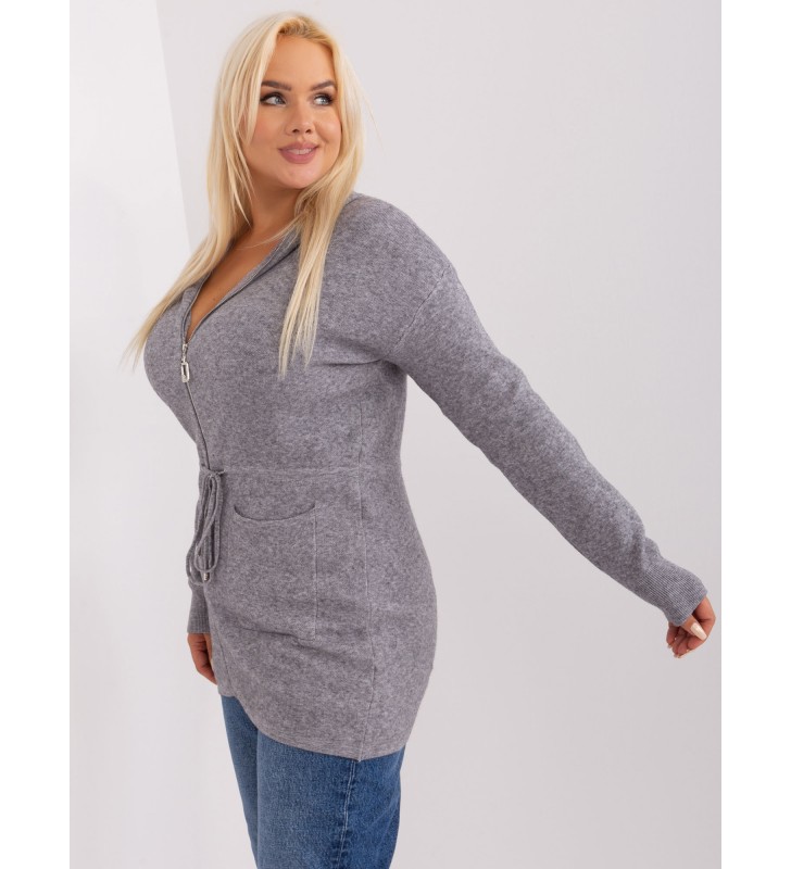 Sweter plus size PM-SW-PM-3735.25X szary