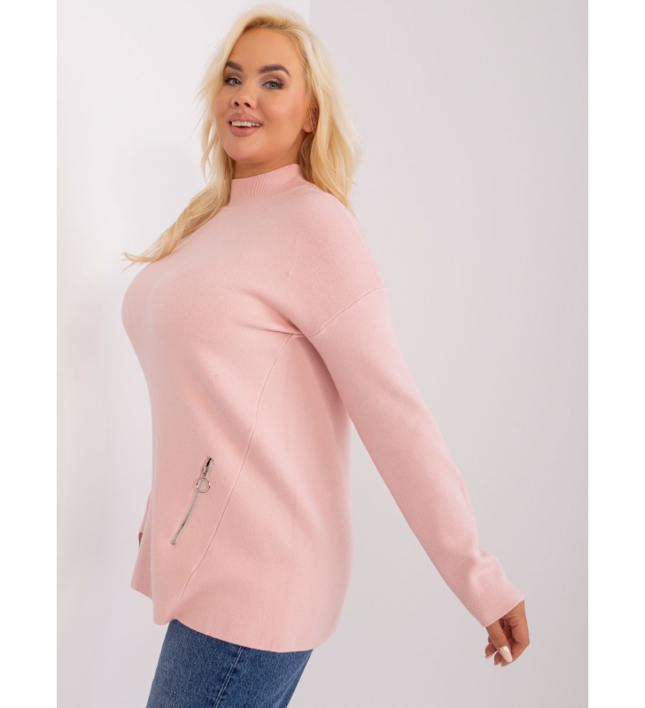 Sweter plus size PM-SW-PM717.20 jasny różowy