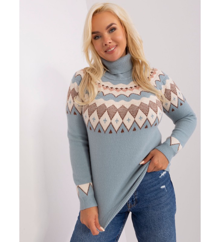 Sweter plus size PM-SW-PM839.26X mietowy