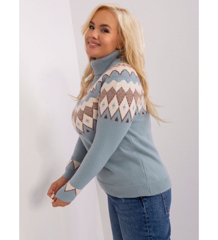 Sweter plus size PM-SW-PM839.26X mietowy