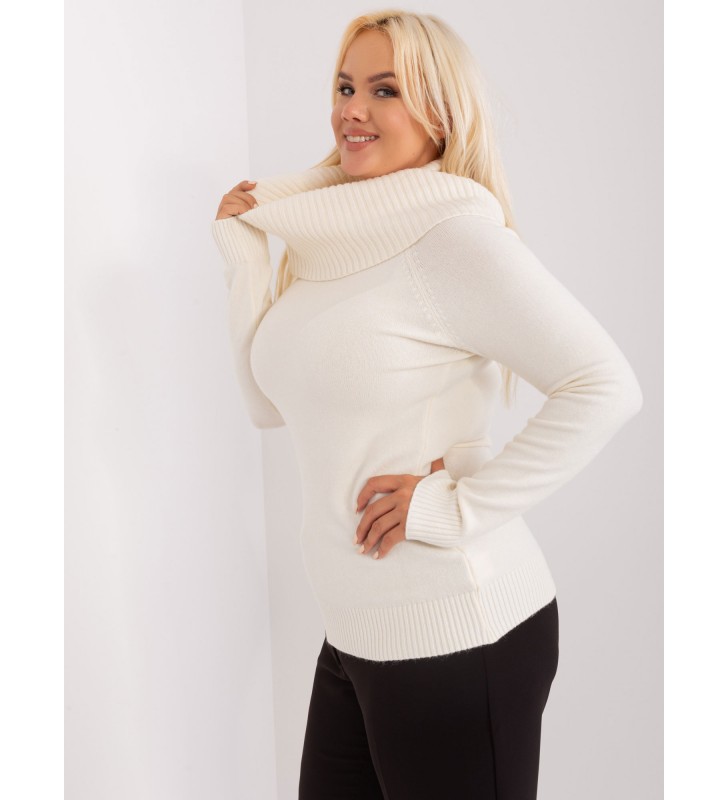 Sweter plus size PM-SW-PM724.26P jasny beżowy