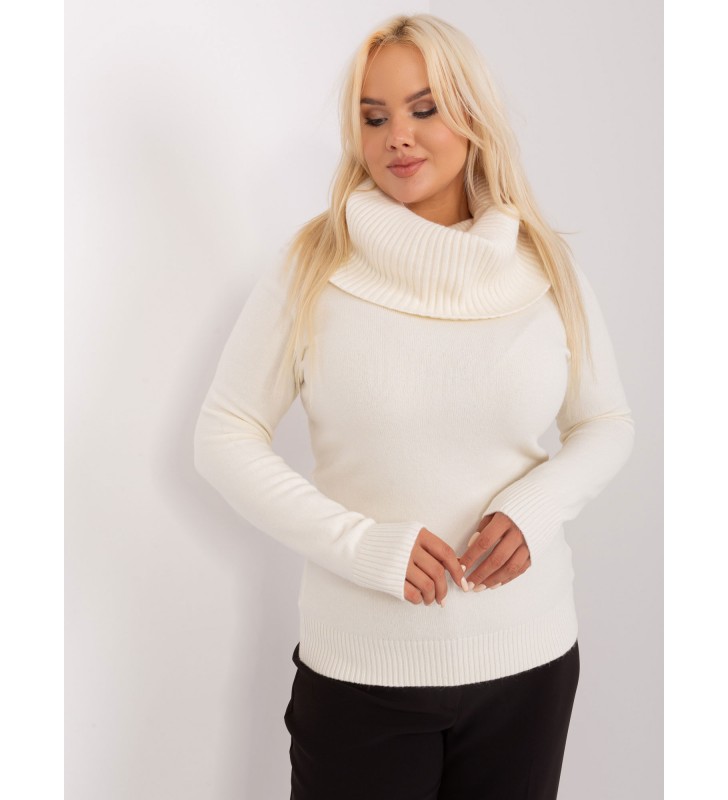 Sweter plus size PM-SW-PM724.26P jasny beżowy