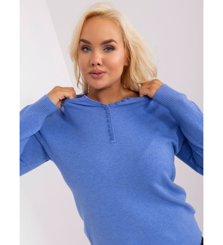 Sweter plus size PM-SW-PM-3897.06P niebieski