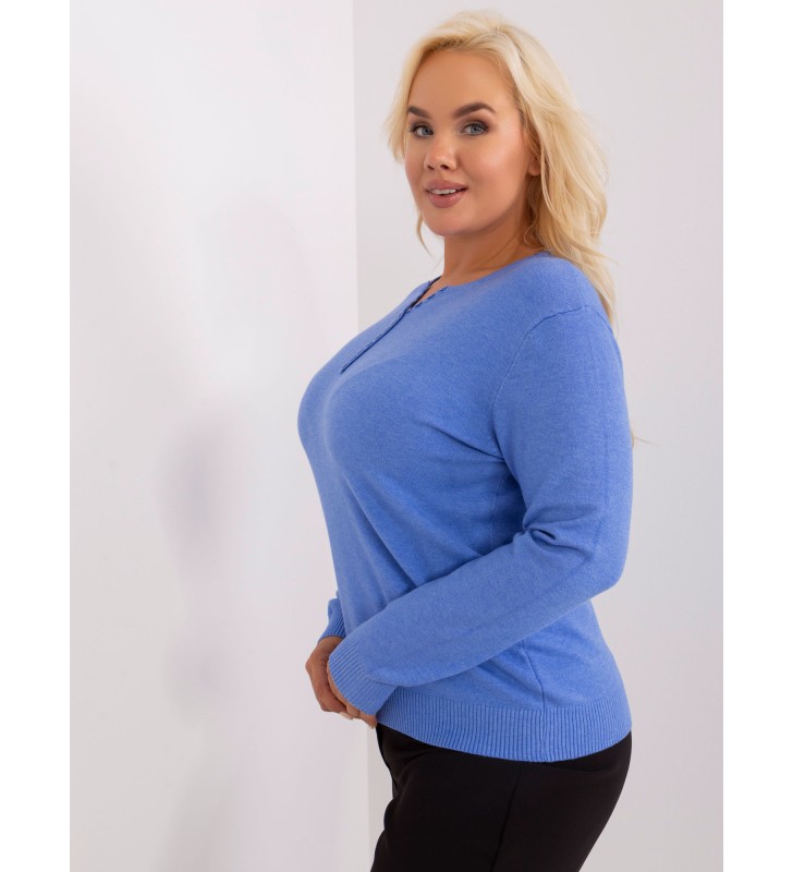 Sweter plus size PM-SW-PM-3897.06P niebieski