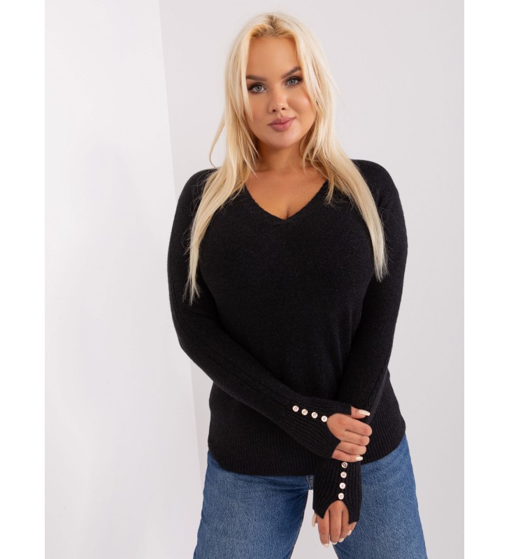 Sweter plus size PM-SW-PM-3817.07 czarny