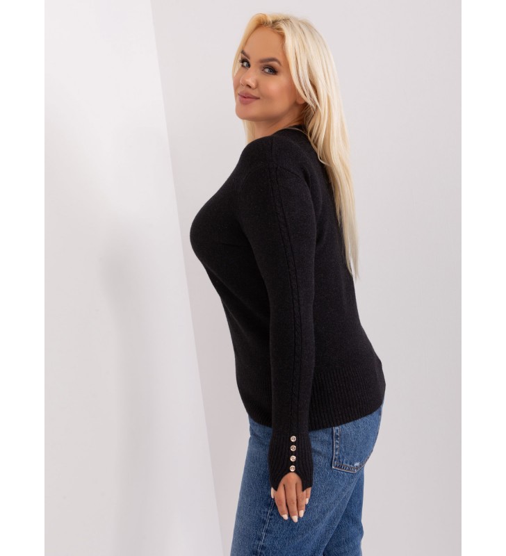 Sweter plus size PM-SW-PM-3817.07 czarny