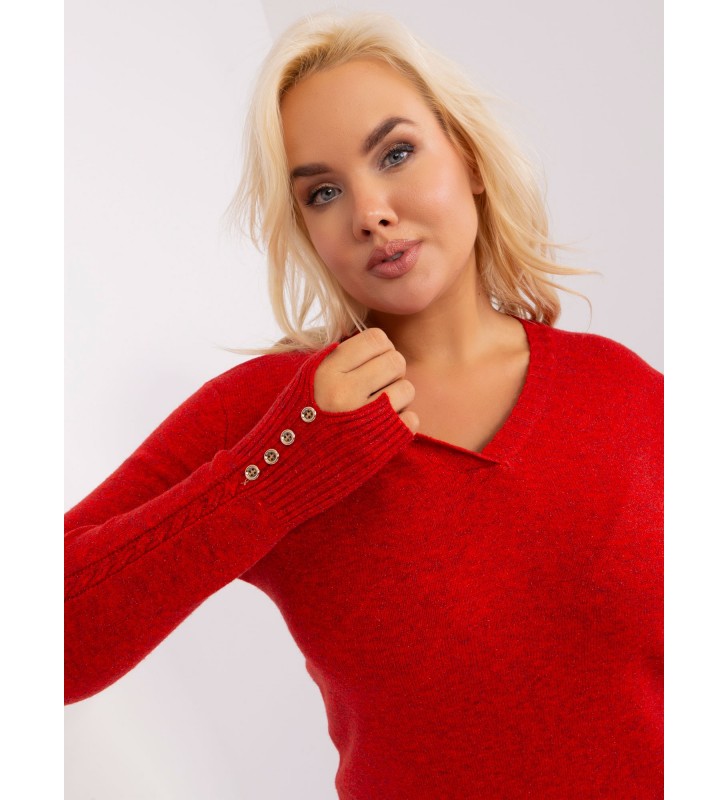 Sweter plus size PM-SW-PM-3817.07 czerwony