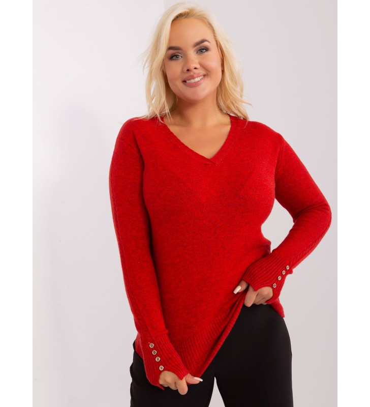 Sweter plus size PM-SW-PM-3817.07 czerwony