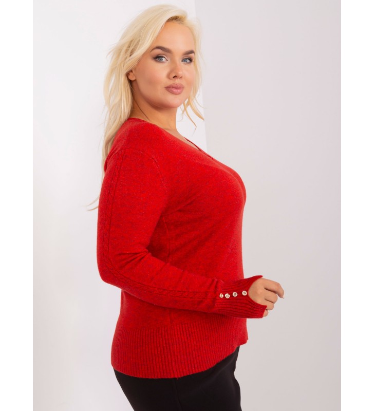 Sweter plus size PM-SW-PM-3817.07 czerwony