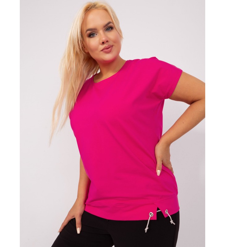 Bluzka plus size RV-BZ-8898.22 fuksjowy