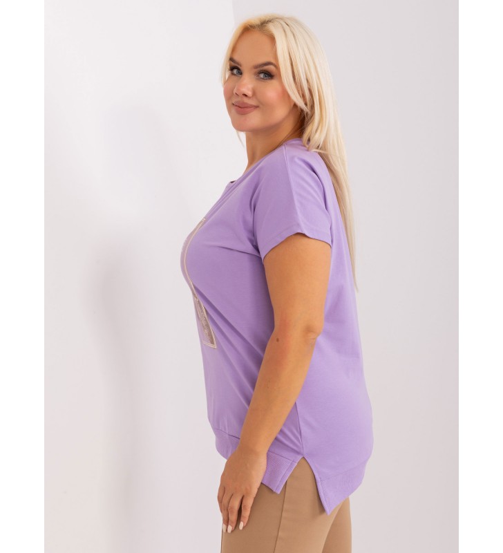 Bluzka plus size RV-BZ-8936.70 jasny fioletowy