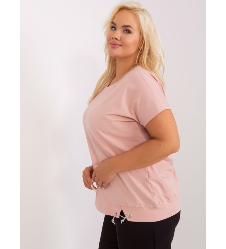 Bluzka plus size RV-BZ-8898.22 jasny różowy