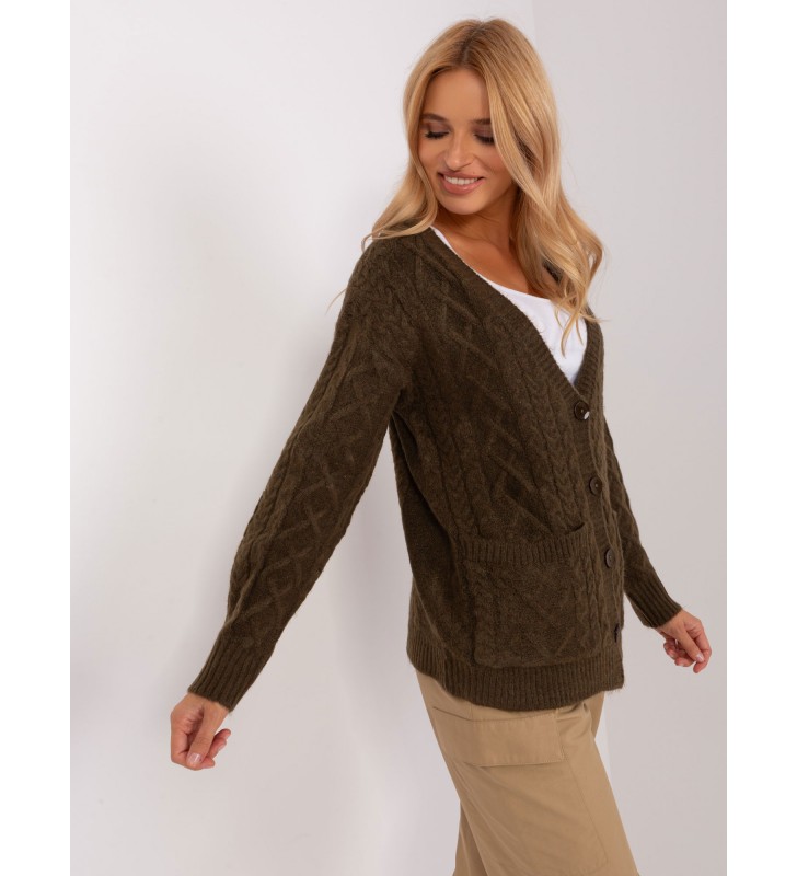 Sweter rozpinany AT-SW-2358.31 khaki