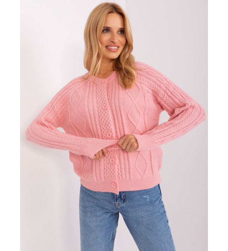 Sweter rozpinany AT-SW-2346-2.99P jasny różowy