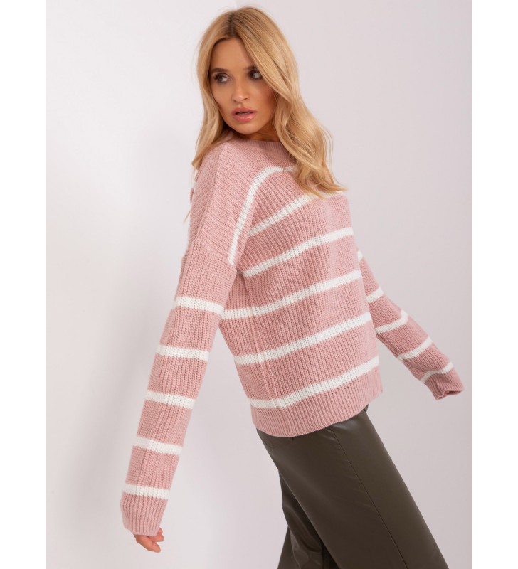 Sweter oversize BA-SW-8025.38P ciemny różowy