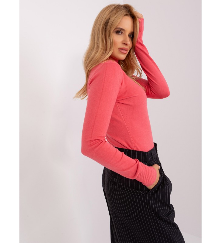 Sweter z golfem PM-SW-PM-20.05 koralowy