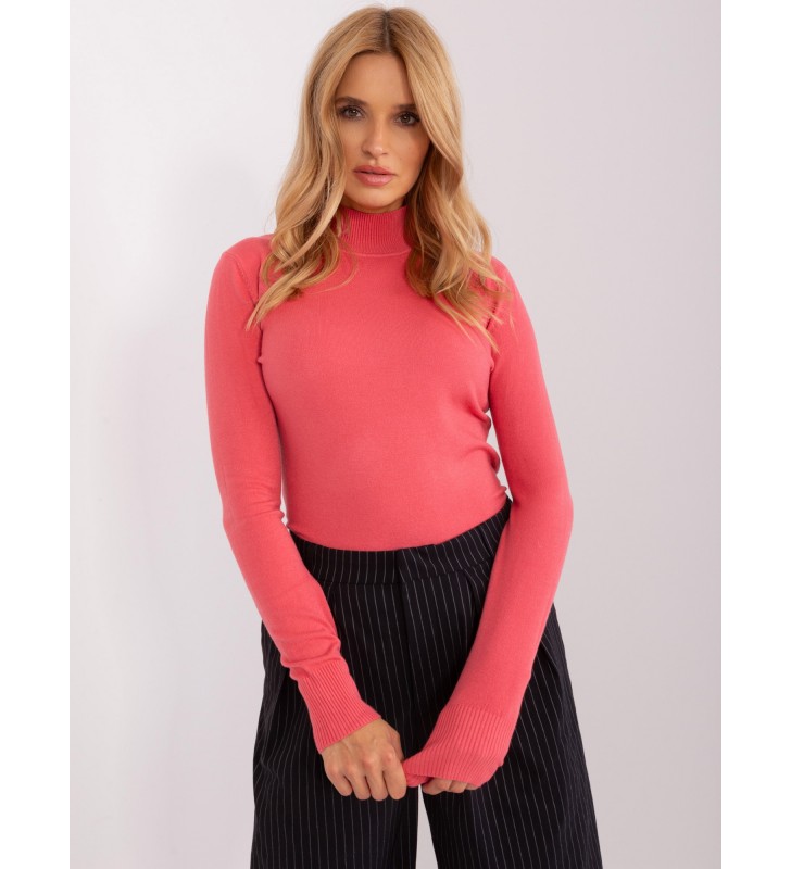 Sweter z golfem PM-SW-PM-20.05 koralowy