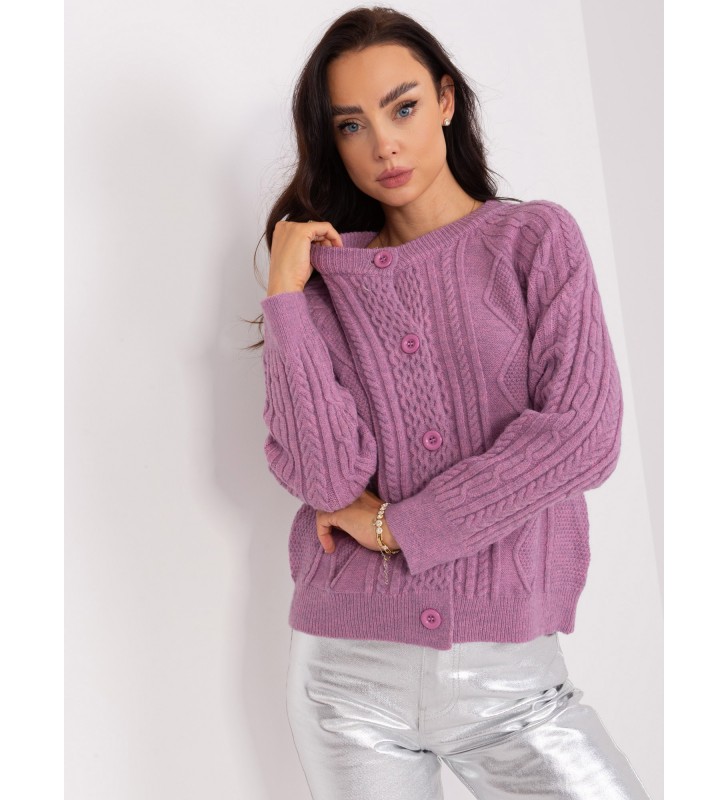 Sweter rozpinany AT-SW-2346-2.99P fioletowy