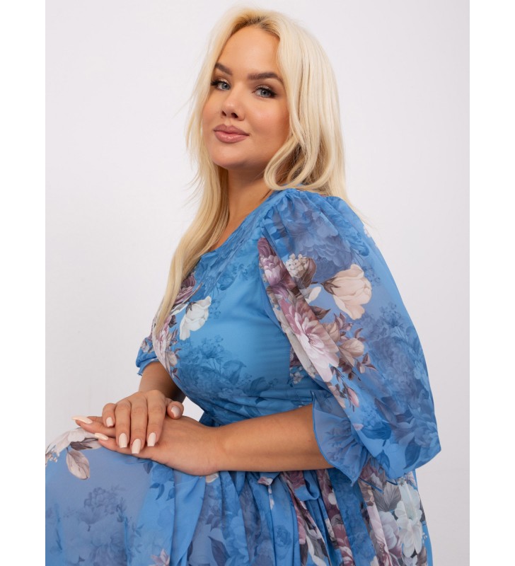 Sukienka plus size LK-SK-509344-1.60P niebieski