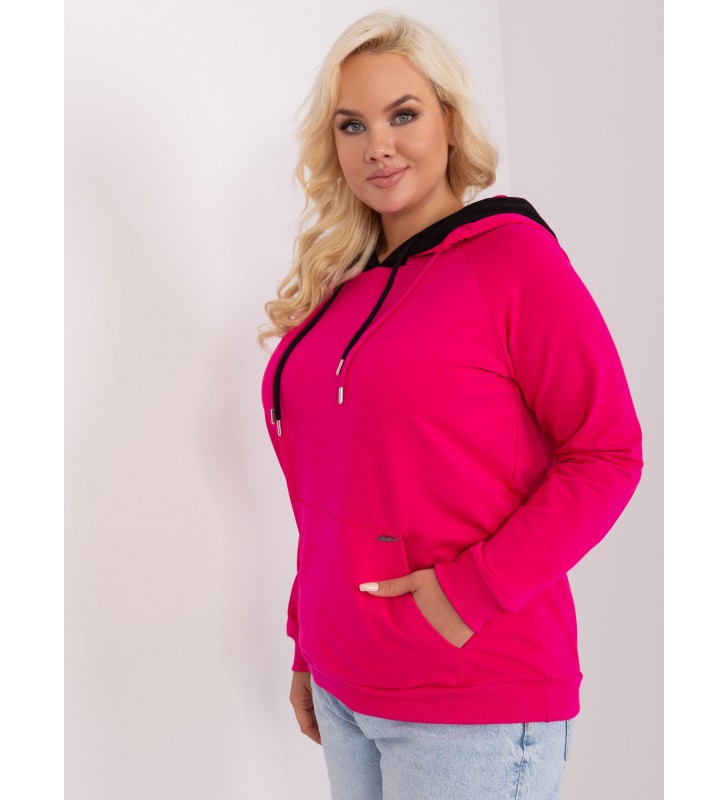 Bluza plus size RV-BL-9087.77P fuksjowy