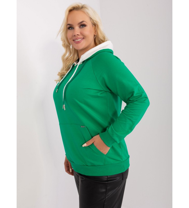 Bluza plus size RV-BL-9087.77P zielony