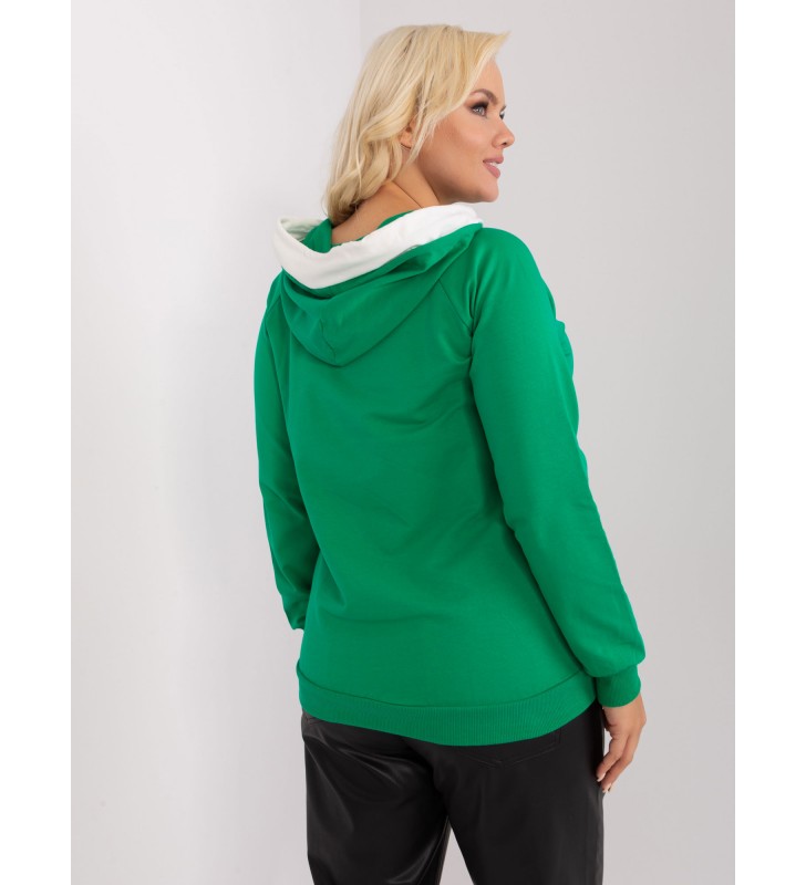 Bluza plus size RV-BL-9087.77P zielony