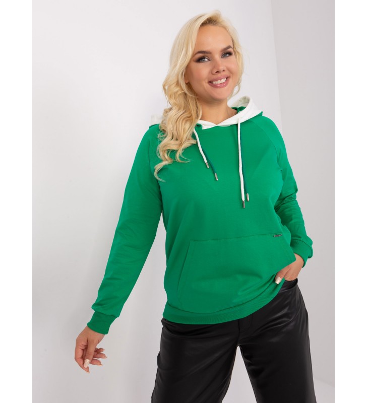 Bluza plus size RV-BL-9087.77P zielony