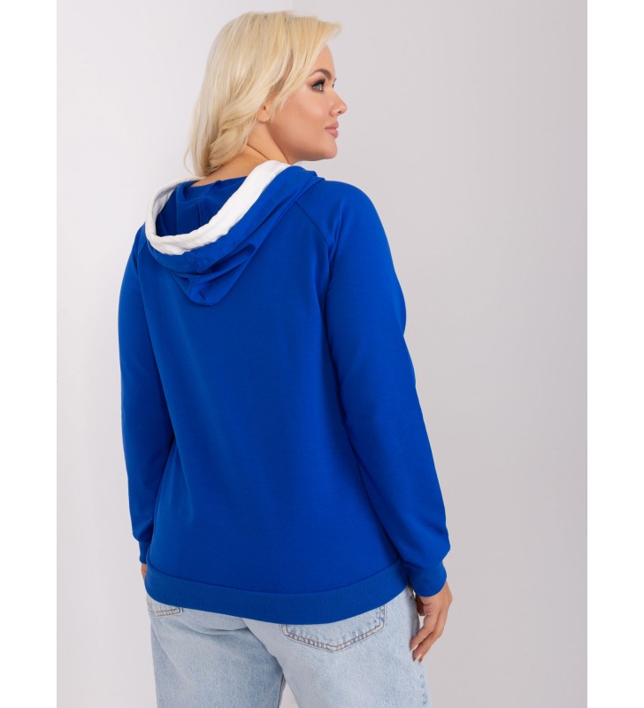 Bluza plus size RV-BL-9087.77P kobaltowy