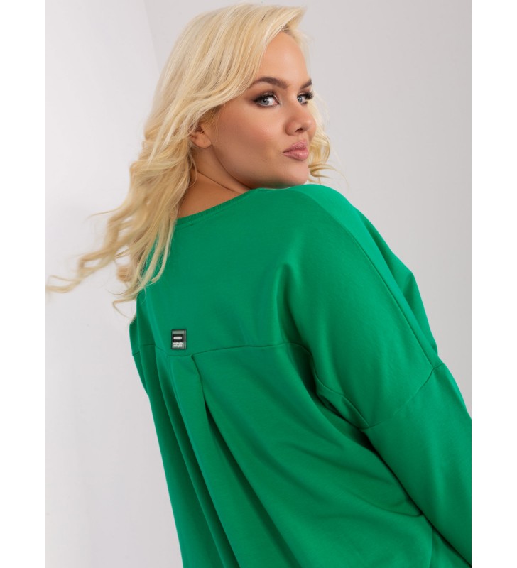 Bluzka plus size RV-BZ-9088.53P zielony